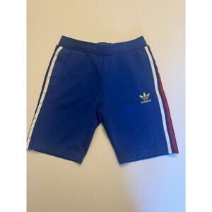 Adidas Originals Youth 11-12 Blue Trefoil Logo Shorts Kids Large 152cm